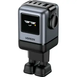 Зарядний пристрій 4xUSB 100W (3xUSB-C+USB-A) Gan Robot tech Fast Charger Сірий X688 Ugreen (45515B) UA