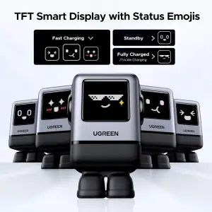 Зарядний пристрій 4xUSB 100W (3xUSB-C+USB-A) Gan Robot tech Fast Charger Сірий X688 Ugreen (45515B) UA