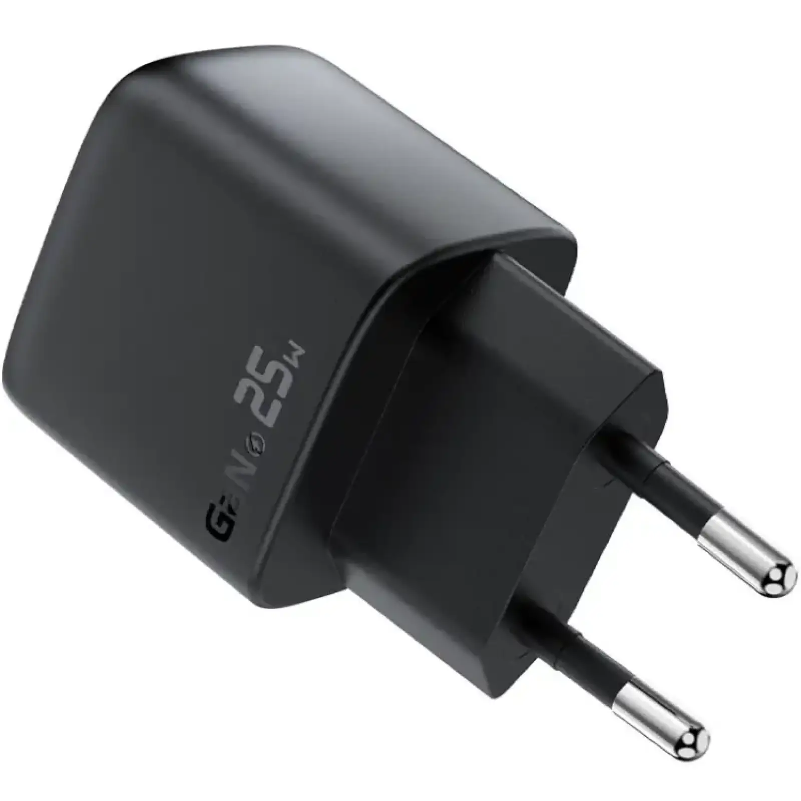Зарядний пристрій 2xUSB 25W (USB-C+USB-A) with digital display Gan A114 Black Acefast (6974316284437) UA