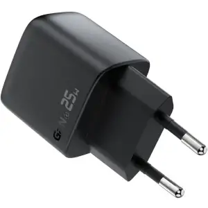 Зарядний пристрій 2xUSB 25W (USB-C+USB-A) with digital display Gan A114 Black Acefast (6974316284437) UA