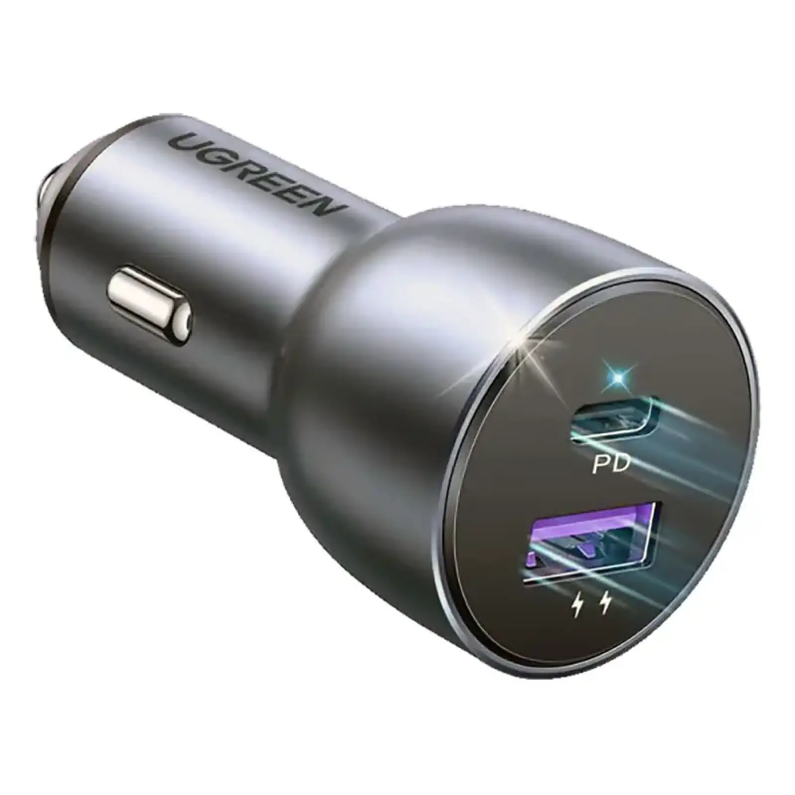 Автозарядка 2xUSB 36W (USB-C+USB-A) QC 3.0+ Косм. Сіра (CD213) UGREEN (60980) UA