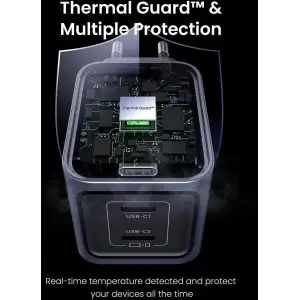 Зарядний пристрій 2xUSB 45W (2хUSB-C) Gan Nexode Pro X707 Ugreen (35008) UA