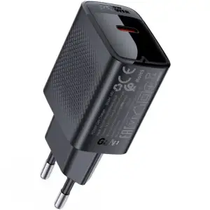 Зарядний пристрій 1xUSB-C 20W + Type-C cable A82 Fast Charger Black Acefast (6974316280057) UA