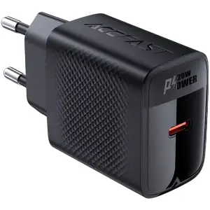 Зарядний пристрій 1xUSB-C 20W + Type-C cable A82 Fast Charger Black Acefast (6974316280057) UA