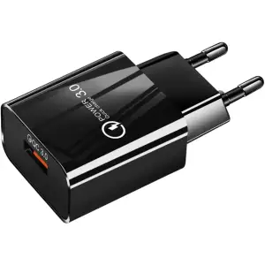МЗП 1xUSB 18W QС3.0, чорний (B00762) UA