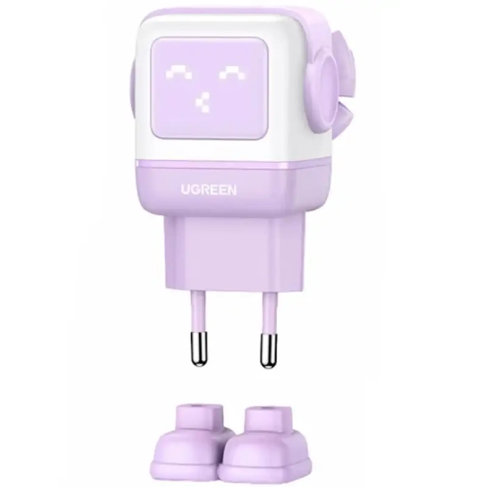 Зарядний пристрій 3xUSB 65W (2xUSB-C+USB-A) Gan Robot tech Fast Charger Фіолетовий CD361 Ugreen (35291) UA