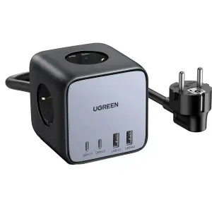 Зарядний пристрій 4xUSB 65W (2хUSB-C+2xUSB-A + 2хSchuko) DigiNest Cube Power Strip CD268 Ugreen (60113) UA