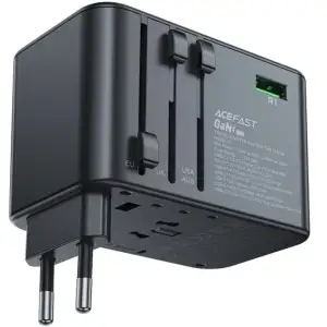 Зарядний пристрій 5xUSB 75W (3xUSB-C+2xUSB-A) Gan Z1 Travel Fast Charger Acefast (6974316282495) UA