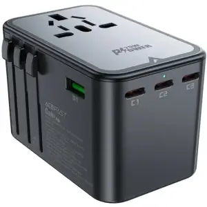 Зарядний пристрій 5xUSB 75W (3xUSB-C+2xUSB-A) Gan Z1 Travel Fast Charger Acefast (6974316282495) UA