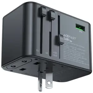 Зарядний пристрій 5xUSB 75W (3xUSB-C+2xUSB-A) Gan Z1 Travel Fast Charger Acefast (6974316282495) UA