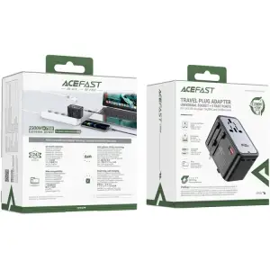 Зарядний пристрій 5xUSB 75W (3xUSB-C+2xUSB-A) Gan Z1 Travel Fast Charger Acefast (6974316282495) UA