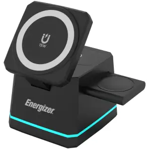 Зарядний пристрій Wireless 15W 3-in-1 Fast Charger black Energizer (WCP307) UA