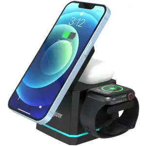 Зарядний пристрій Wireless 15W 3-in-1 Fast Charger black Energizer (WCP307) UA