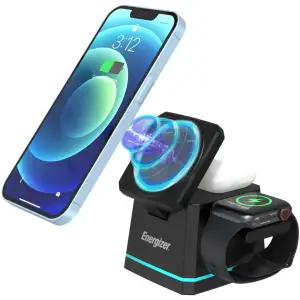 Зарядний пристрій Wireless 15W 3-in-1 Fast Charger black Energizer (WCP307) UA