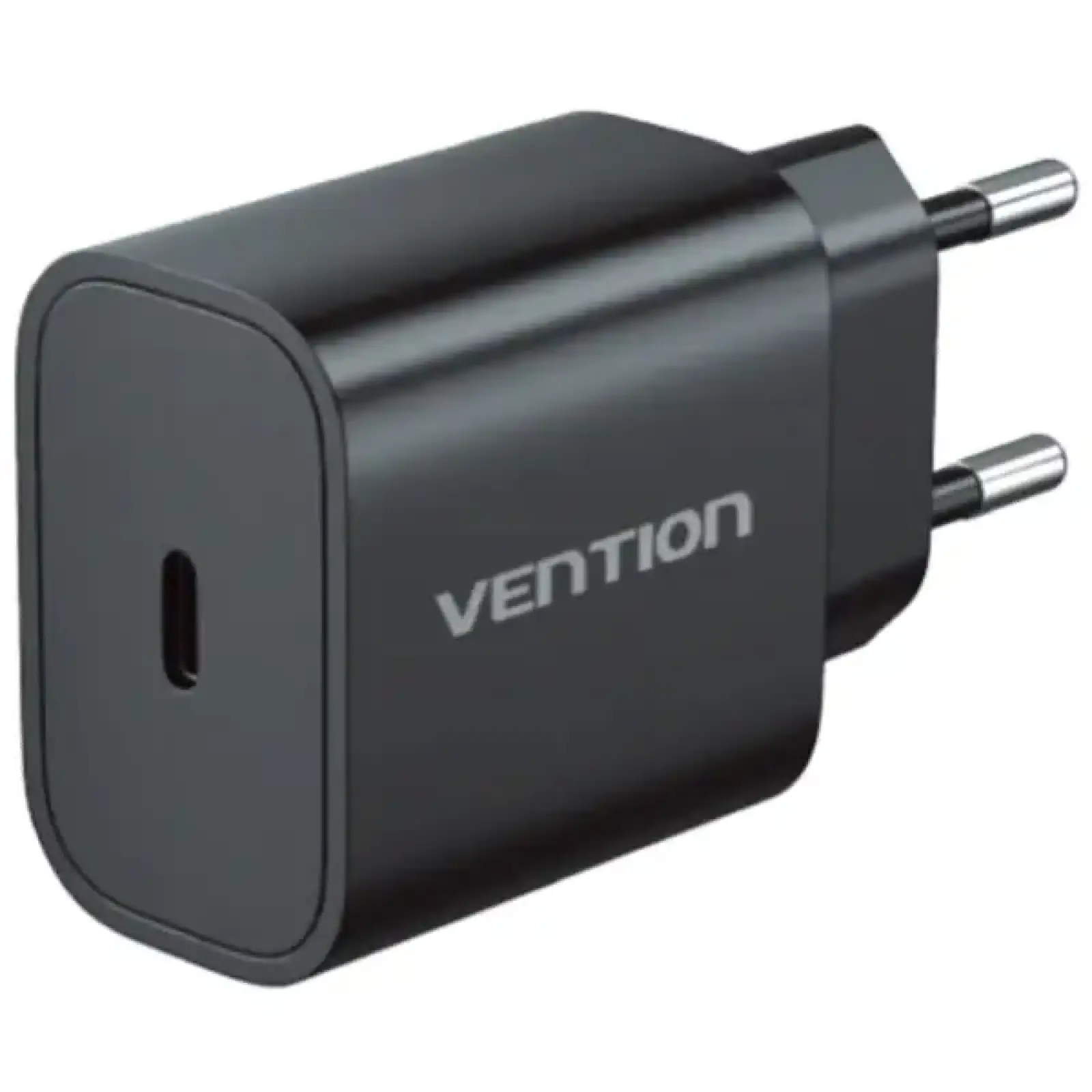 Зарядний пристрій 1xUSB-C 20W + USB-C to Lightning cable М-М Black Vention (G17B0-EU) UA