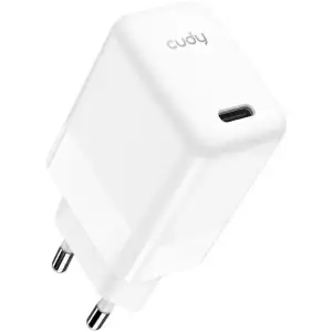 Зарядний пристрій 1xUSB 30W, (GaN, 1хUSB-C, QC+PD 3.0, вилка ЄС, для iPhone 12) , Cudy (CH30) UA