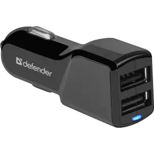Автозарядка 2xUSB 18W (2xUSB-A) 3.4A UCA-34 чорна Defender (83834) UA