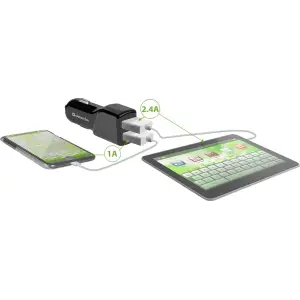 Автозарядка 2xUSB 18W (2xUSB-A) 3.4A UCA-34 чорна Defender (83834) UA