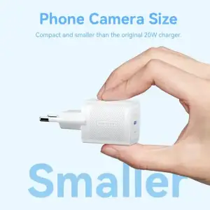 Зарядний пристрій 1xUSB-C 20W GaN + USB-C cable М-М White Vention (TZ-FEPW0-EU-01) UA