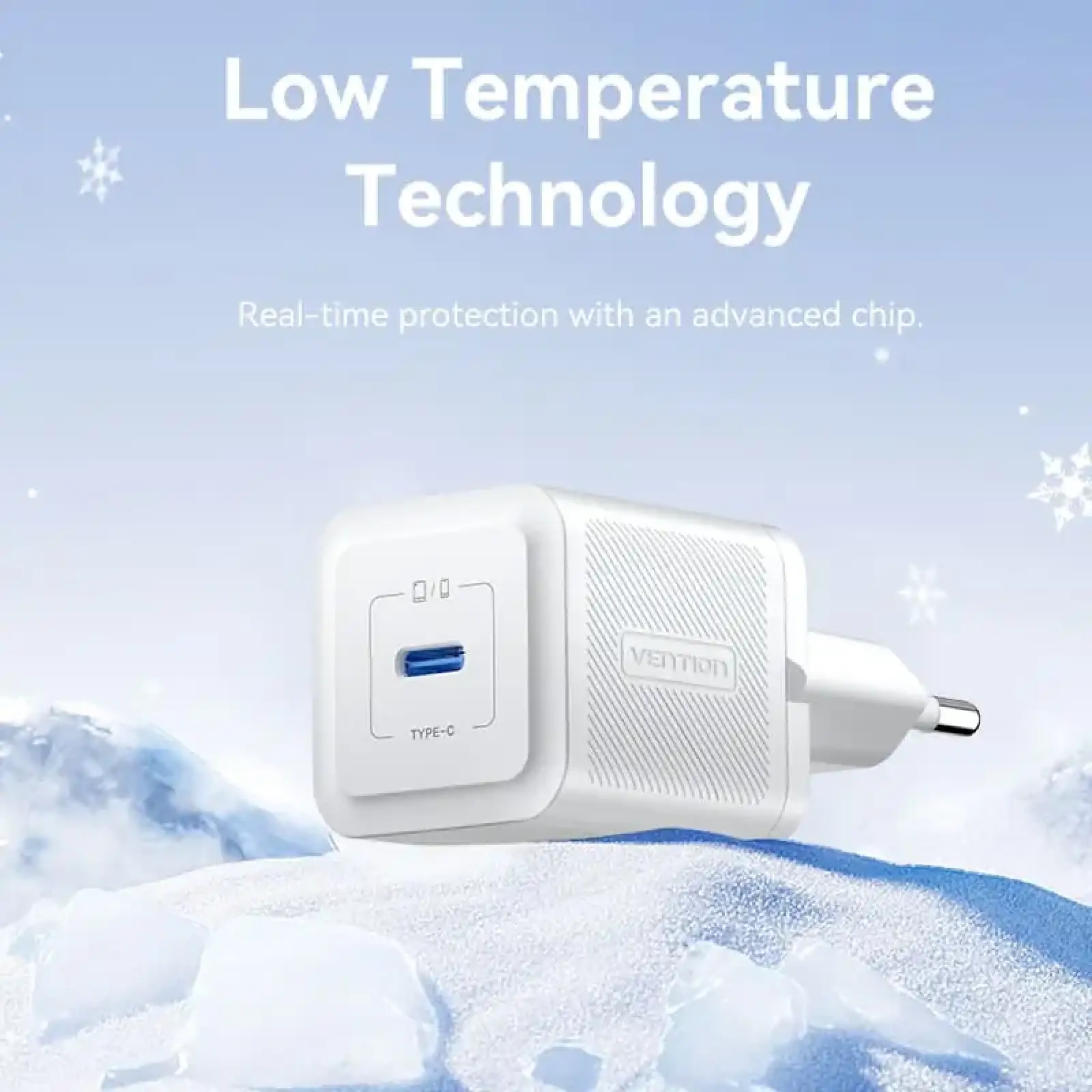 Зарядний пристрій 1xUSB-C 20W GaN + USB-C cable М-М White Vention (TZ-FEPW0-EU-01) UA