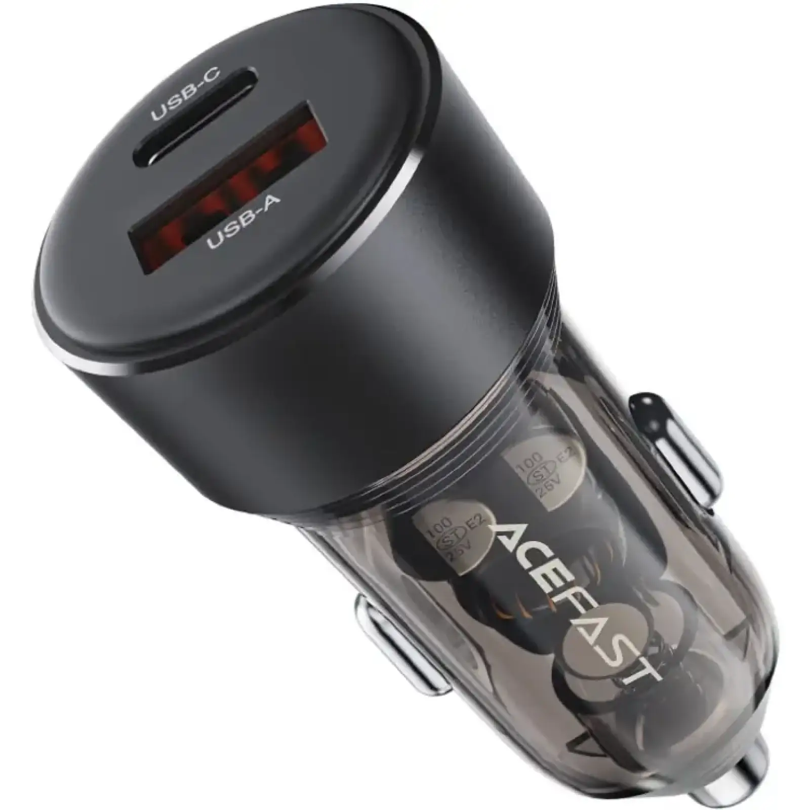 Автозарядка 2xUSB 60W (USB-C + USB-A) B12 Acefast (6974316282914) UA