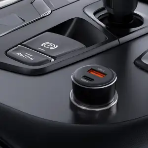 Автозарядка 2xUSB 60W (USB-C + USB-A) B12 Acefast (6974316282914) UA