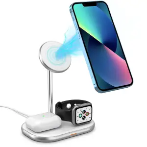 Зарядний пристрій Wireless 15W 3-in-1 Fast Charger white Energizer (WCP303) UA