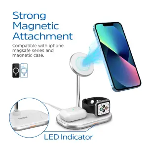 Зарядний пристрій Wireless 15W 3-in-1 Fast Charger white Energizer (WCP303) UA
