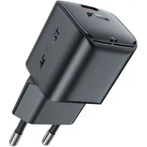 Зарядний пристрій 1xUSB-C 20W Gan A73 mini Fast Charger Black Acefast (6974316282648) UA