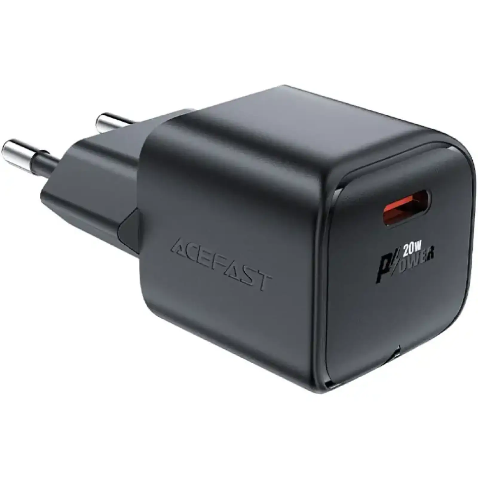 Зарядний пристрій 1xUSB-C 20W Gan A73 mini Fast Charger Black Acefast (6974316282648) UA