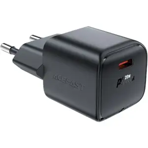 Зарядний пристрій 1xUSB-C 20W Gan A73 mini Fast Charger Black Acefast (6974316282648) UA