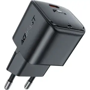 Зарядний пристрій 1xUSB-C 30W Gan A77 mini Fast Charger Black Acefast (6974316282662) UA