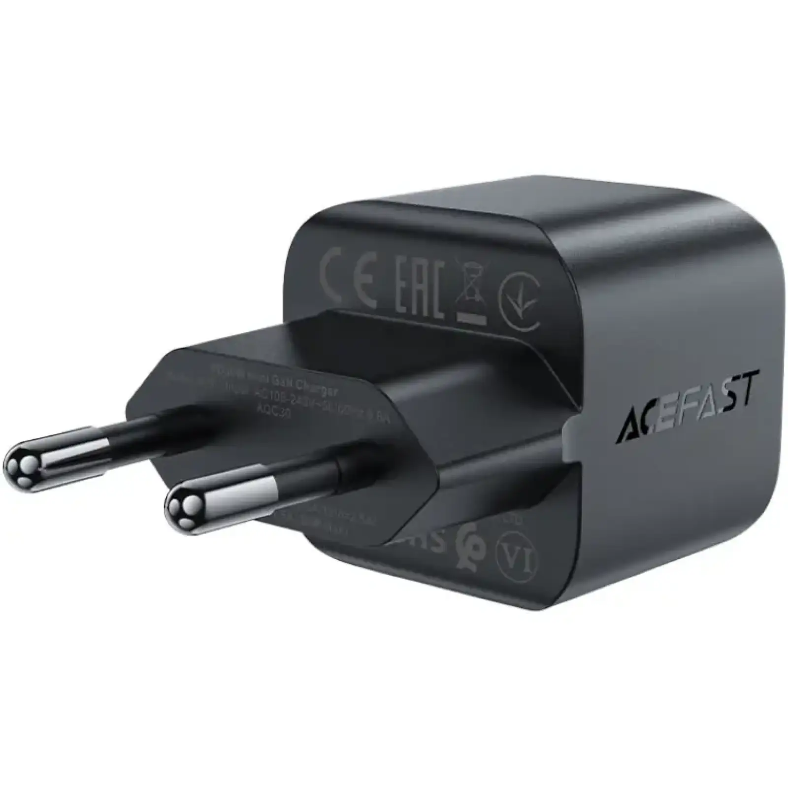 Зарядний пристрій 1xUSB-C 30W Gan A77 mini Fast Charger Black Acefast (6974316282662) UA