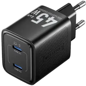 Зарядний пристрій 2xUSB-С 45W GaN чорний Vention (FEFB0-EU) UA