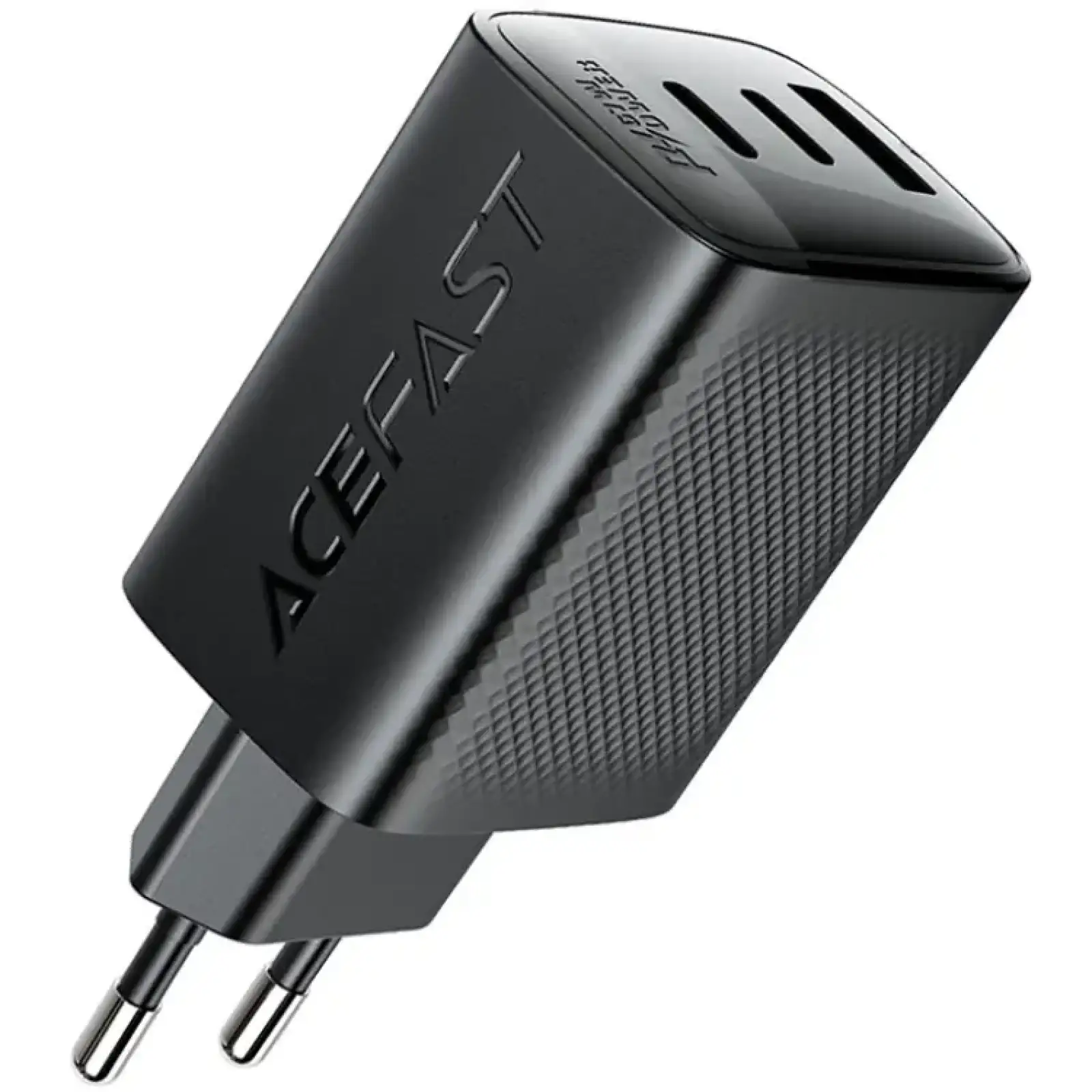 Зарядний пристрій 3xUSB 67W (2xUSB-C+USB-A) Gan A108 Fast Charger Black Acefast (6974316284048) UA