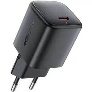Зарядний пристрій 1xUSB-C 45W Gan A119 Fast Charger black Acefast (6974316285007) UA