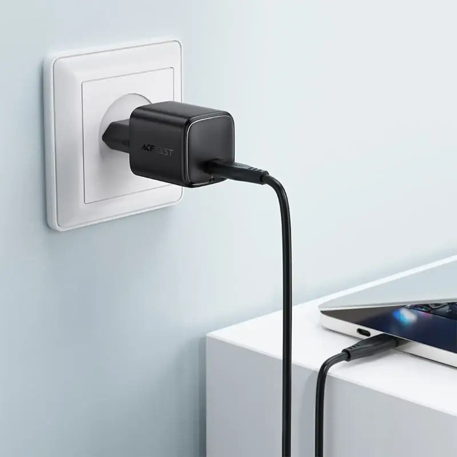 Зарядний пристрій 1xUSB-C 45W Gan A119 Fast Charger black Acefast (6974316285007) UA