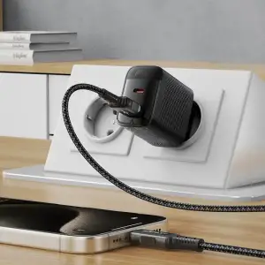 Зарядний пристрій 2xUSB 45W (USB-C+USB-A) Gan A106 Black Acefast (6974316284031) UA