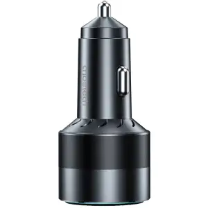 Автозарядка 2xUSB 63W (USB-C+USB-A) PD45W+QC3.018W чорна Choetech (TC0010-BK) UA