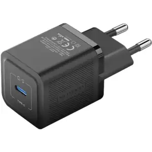 Зарядний пристрій 1xUSB-C 20W GaN + USB-C cable М-М Black Vention (TZ-FEPB0-EU-01) UA