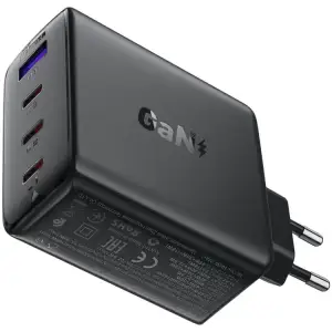 Зарядний пристрій 4xUSB 100W (3xUSB-C+USB-A) Gan A94 Fast Charger Black Acefast (6974316283133) UA