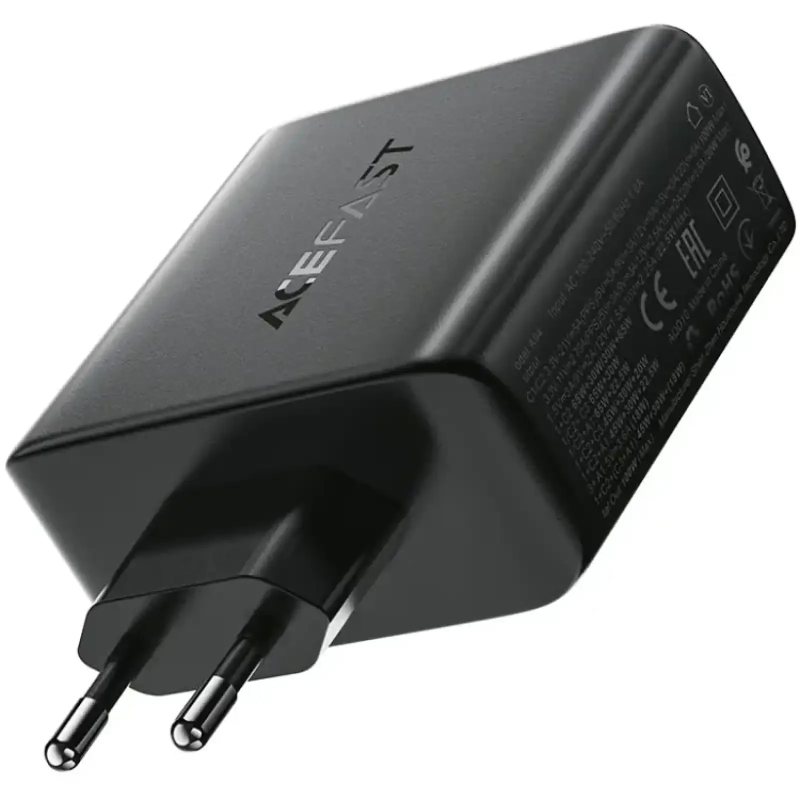 Зарядний пристрій 4xUSB 100W (3xUSB-C+USB-A) Gan A94 Fast Charger Black Acefast (6974316283133) UA