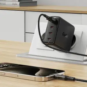 Зарядний пристрій 4xUSB 100W (3xUSB-C+USB-A) Gan A94 Fast Charger Black Acefast (6974316283133) UA