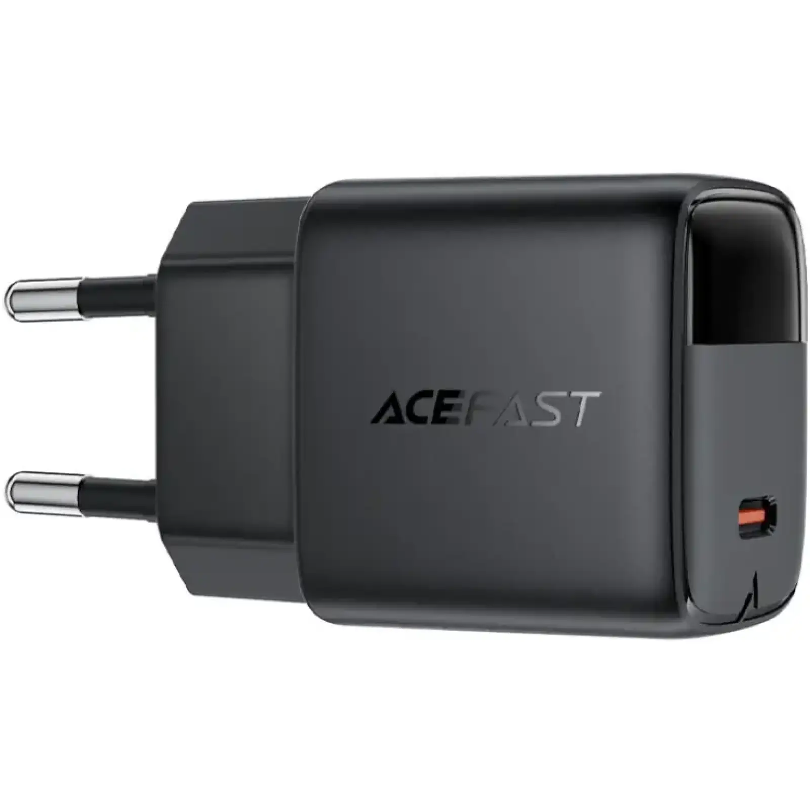 Зарядний пристрій 1xUSB-С 30W with digital display Gan A115 Black Acefast (6974316284444) UA