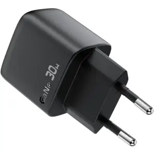 Зарядний пристрій 1xUSB-С 30W with digital display Gan A115 Black Acefast (6974316284444) UA