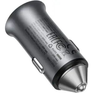 Автозарядка 2xUSB 95W (USB-C + USB-A) + cable USB-C B16 Acefast (6974316285304) UA