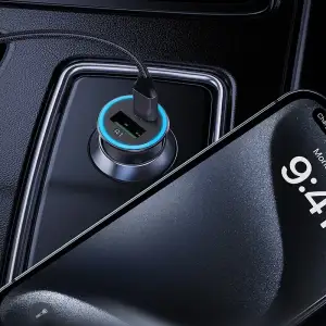 Автозарядка 2xUSB 95W (USB-C + USB-A) + cable USB-C B16 Acefast (6974316285304) UA