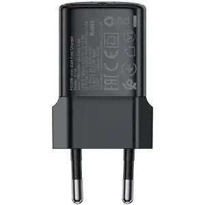 Зарядний пристрій 1xUSB-C 30W Gan A118 Fast Charger + USB-C cable black Acefast (6974316285175) UA