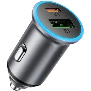 Автозарядка 2xUSB 65W (USB-C + USB-A) B15 Acefast (6974316284963) UA