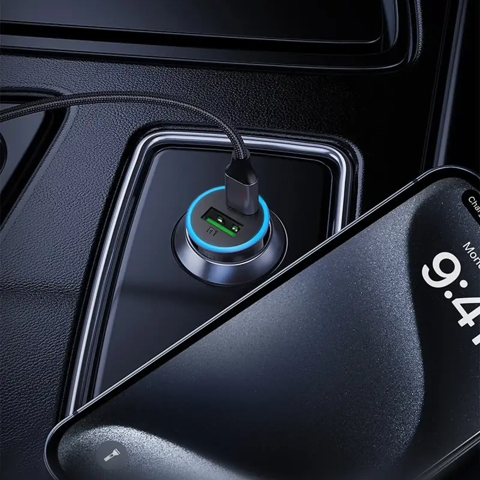 Автозарядка 2xUSB 65W (USB-C + USB-A) B15 Acefast (6974316284963) UA